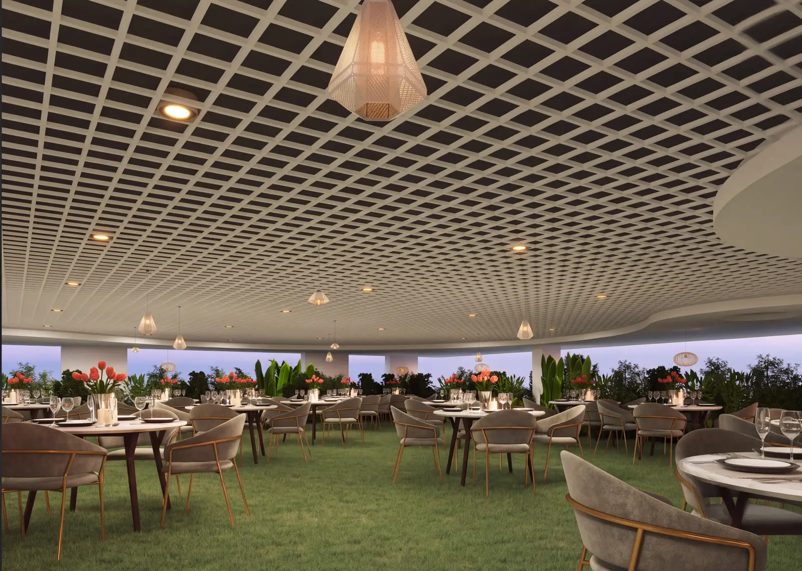 Rooftop dining terrace, Vashi